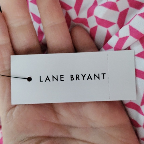 01557 Lane Bryant pink & white knit sleeveless blouse 14/16 NWT - Picture 13 of 14